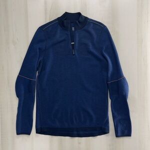 SMARTWOOL men’s intraknit 250 navy blue long sleeve merino wool pullover jacket